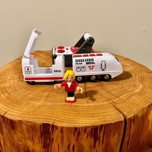Brio RC Travel Train White and Red with Figure